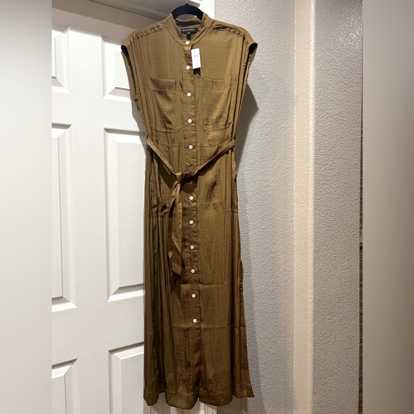 Banana Republic Dresses & Skirts - NWT Banana Republic Brown Maxi Button Down Dress w/Pocket and side Slits Sz XS